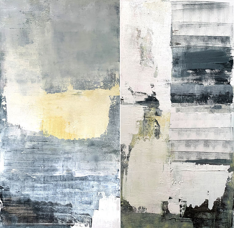 JULIANE SOMMER | It´s getting lighter | 2 tlg.140 x 140 cm